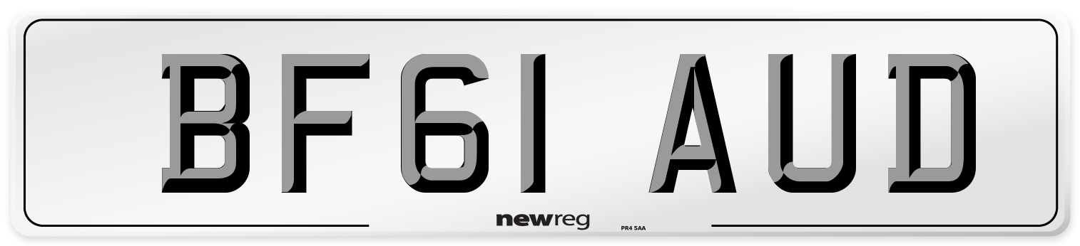 BF61 AUD Number Plate from New Reg